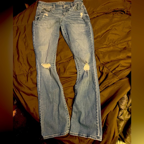 Jeans Fille Arizona Taille 12 - Bleu - Occasion Très Bon état - Idéal Pour L'école Ou Le Loisir